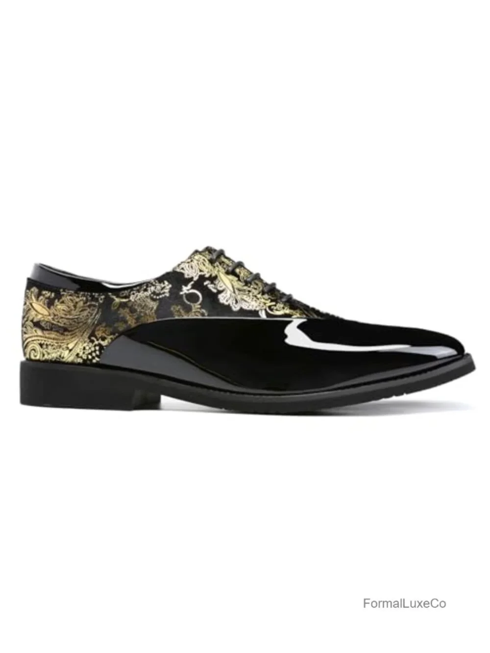 Mens Classic Formal Oxford Lace-up Patent Velvet Dress Shoes Wedding Suit Tuxedo